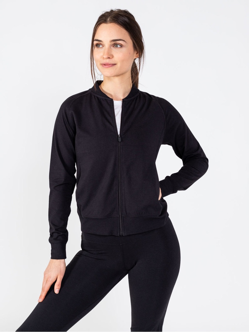 Tasc | All Day Jacket | Organic Cotton Blend | Black | Size Medium